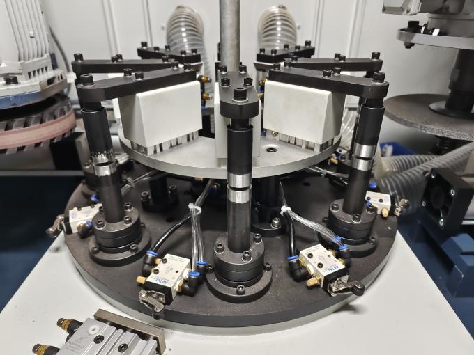 Kecepatan Tinggi Industri Otomatis Metal Permukaan Stainless Steel Cup Mirror 2 Kepala Rotary Polishing Machine 6