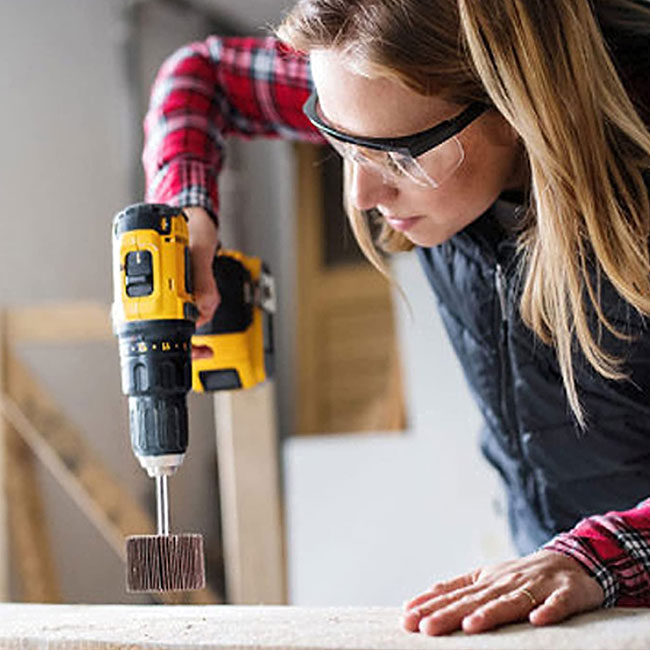 Pengamplasan 60/80/120/240 Grits Abrasive Aluminium Oxide Flap Wheel Untuk Polishing Grinding 9