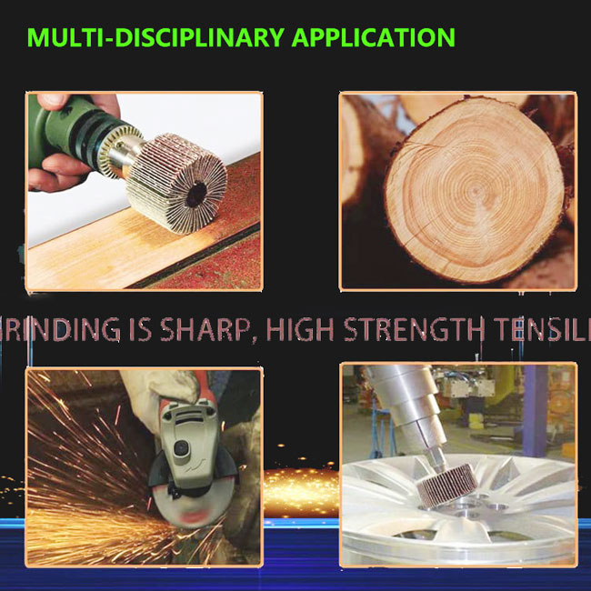 Pengamplasan 60/80/120/240 Grits Abrasive Aluminium Oxide Flap Wheel Untuk Polishing Grinding 10