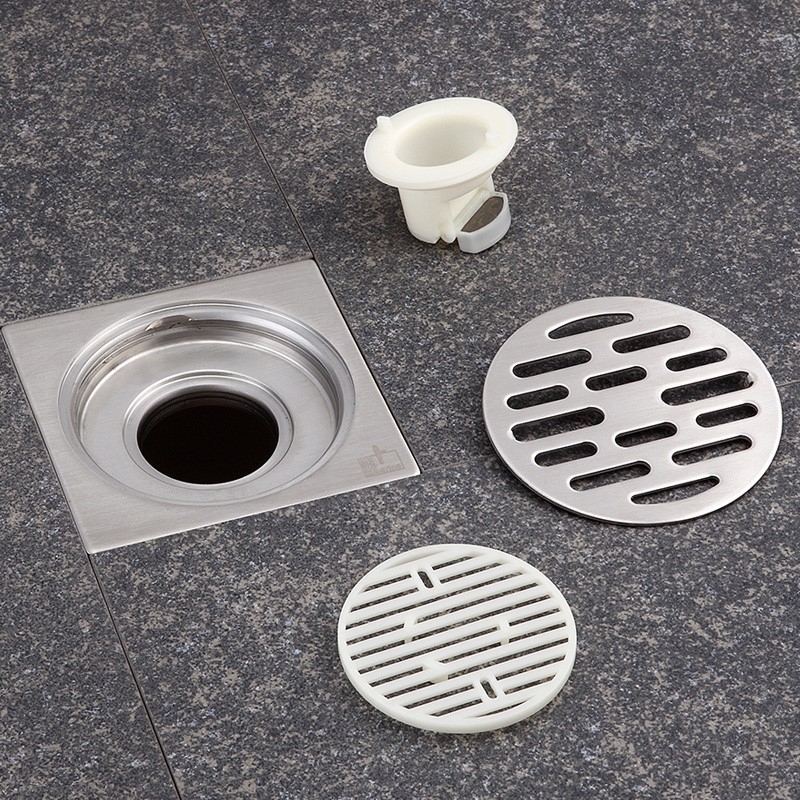 Mesin Poles Cermin Otomatis Floor Drain 8 Kepala Gerinda Logam Stainless Steel