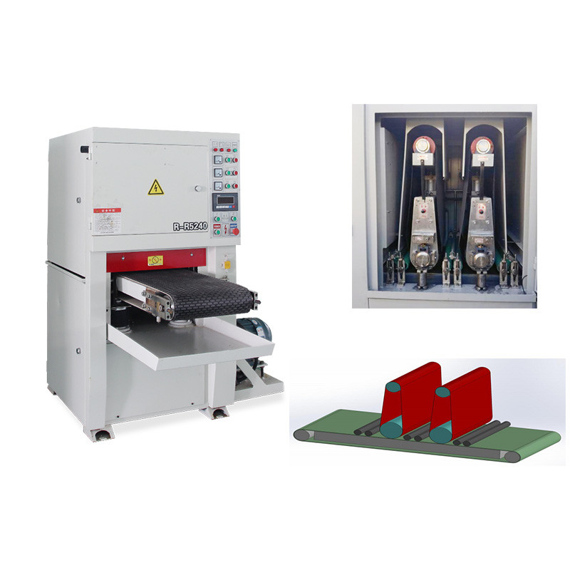 Motor berputar 5.5KW Mesin Metal Sander 150mm 400mm Lebar kerja maksimum
