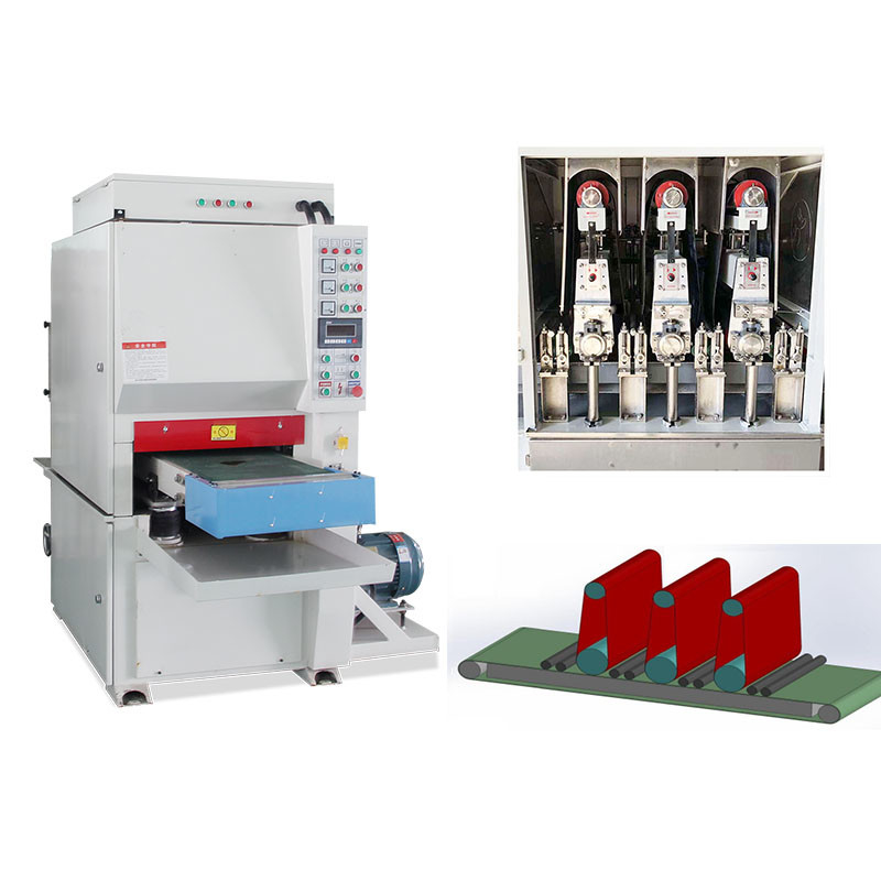 Motor berputar 5.5KW Mesin Metal Sander 150mm 400mm Lebar kerja maksimum