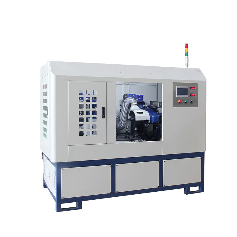 Double Disc 2 Grinding Heads Rotary Buffing Machine Untuk Metal Stainless Steel Round Cover Cylinder Mirror Polished