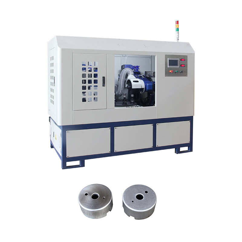Double Disc 2 Grinding Heads Rotary Buffing Machine Untuk Metal Stainless Steel Round Cover Cylinder Mirror Polished