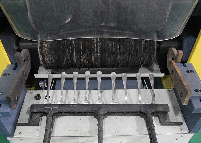 Mirror Finishing Double Shaft Cutlery Polishing Machine Untuk Pegangan Sendok Stainless Steel