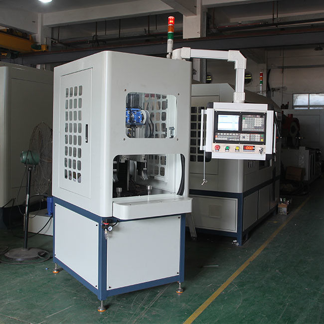 Pabrik produk penutup bulat dipoles langsung 2 Stasiun CNC Grinding Brushing Equipment Permukaan produk bulat biasa