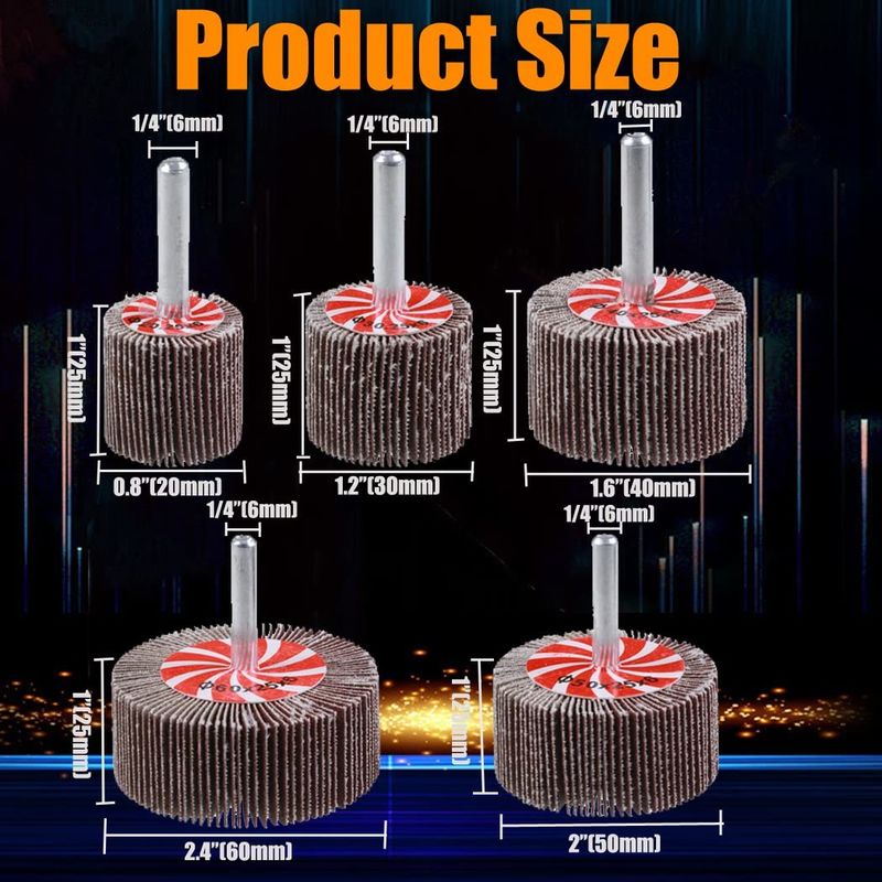 60/80/120/240 Grits Abrasive Flap Wheel Aluminium Oxide Flap Wheel untuk polishing dan grinding