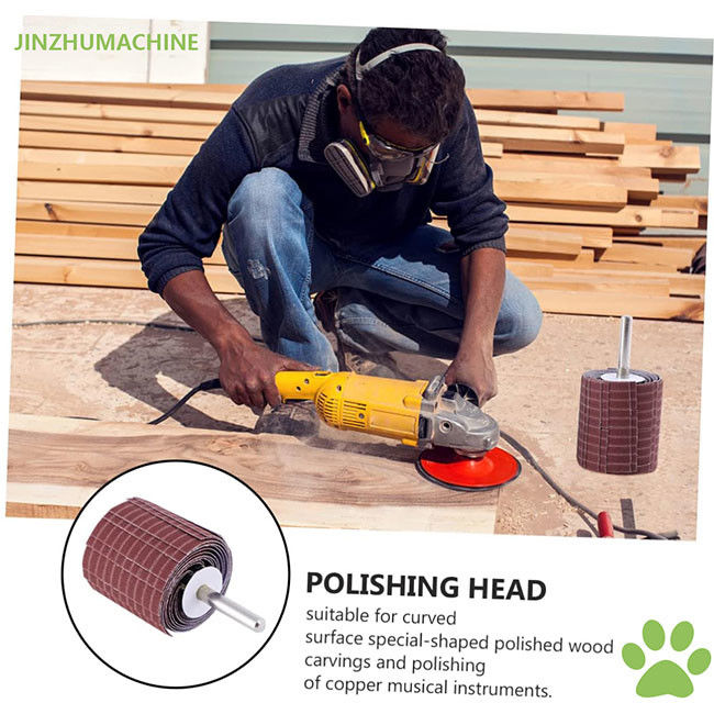 Pengolahan bahan habis pakai Flap Wheel tahan lama Emery Cloth 250*50 mm Grit 240 Abrasive Wire Flap Wheel untuk grinding polishing