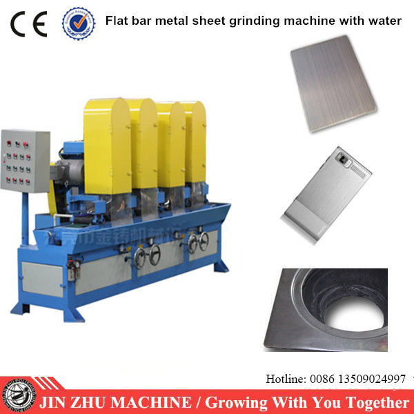 Empat Kepala Wet Type Grinding Hairline Finishing Machine Untuk Lembaran Logam