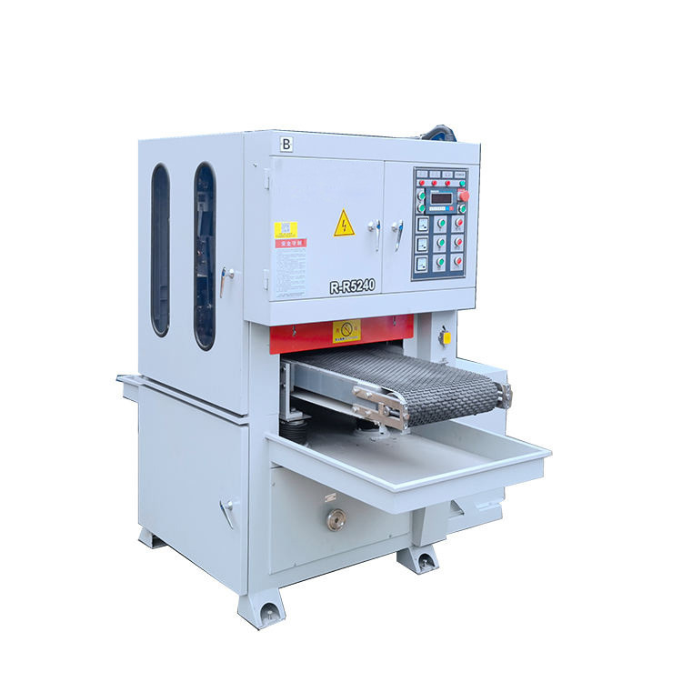 Grinding 400mm Tahan Abrasi Pelat Logam Sander 2 Kepala Sabuk Lebar Sander mesin pengamplasan otomatis